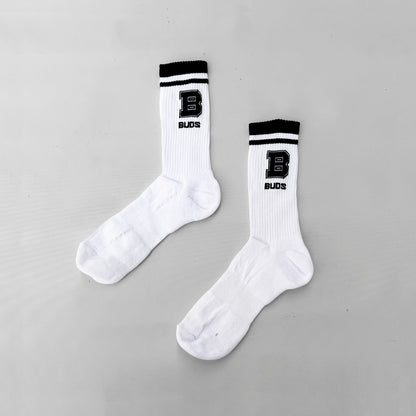 Medias Canilleras Blanca Líneas B Buds