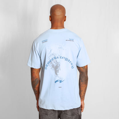 Camiseta Regular Hombre Azul Claro Buds