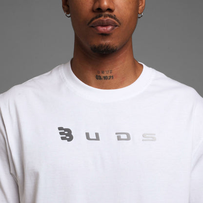 Camiseta Regular Fit Blanca Buds