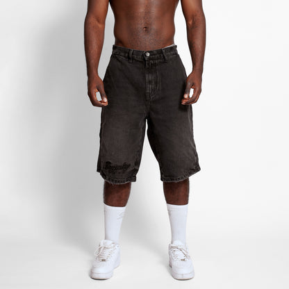 Bermuda Denim Baggy Hombre Negra Buds