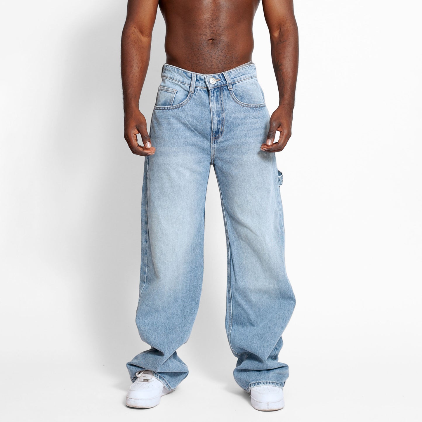 Jean Denim Flare Hombre Azul Buds