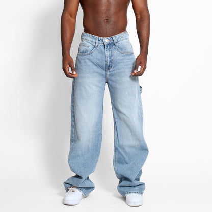Jean Denim Flare Hombre Azul Buds