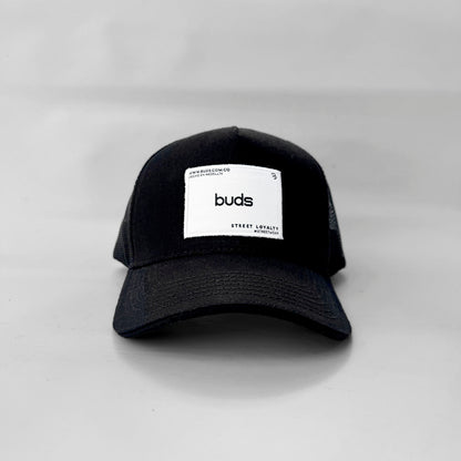 Gorra Negra Malla Marquilla Buds
