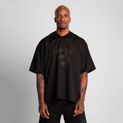 Camiseta Malla Beisbolera Negra Buds