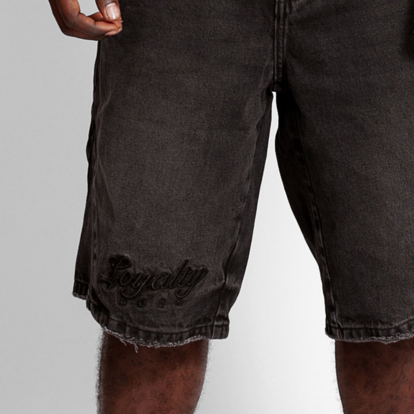 Bermuda Denim Baggy Hombre Negra Buds