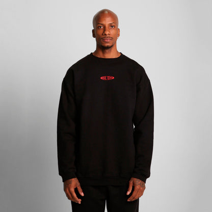 Buzo Crewneck Negro Tela Alto Gramaje 400G