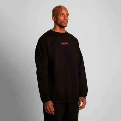 Buzo Crewneck Negro Tela Alto Gramaje 400G