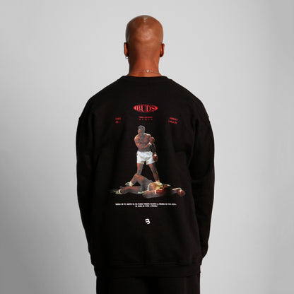 Buzo Crewneck Negro Tela Alto Gramaje 400G