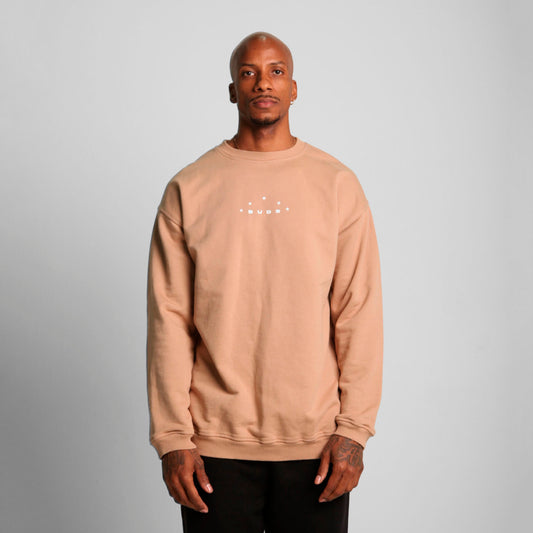 Buzo Crewneck Beige Tela Alto Gramaje 400G