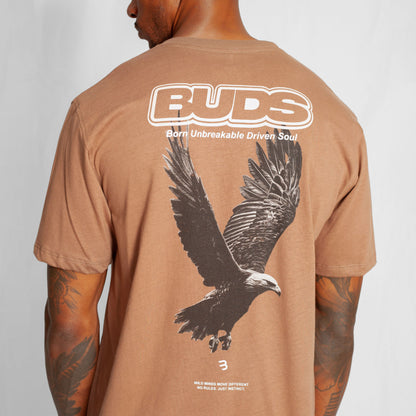Camiseta Regular Hombre Café Buds
