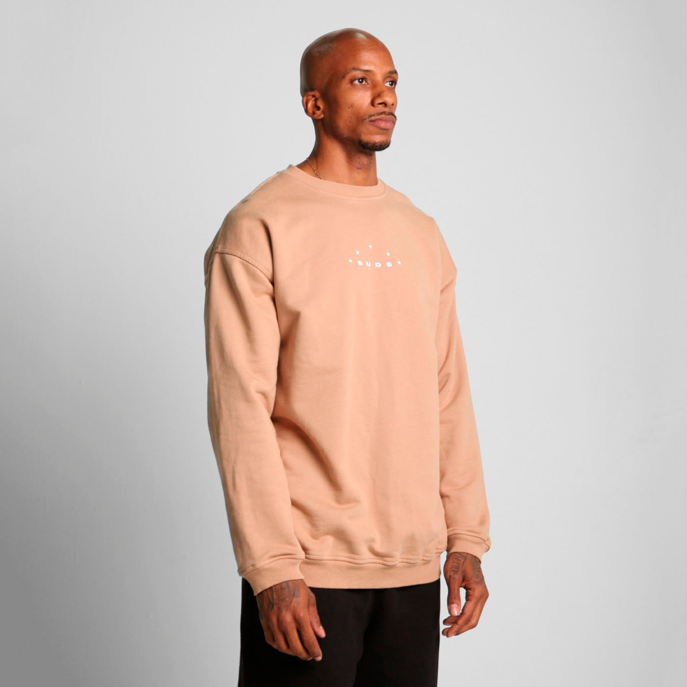 Buzo Crewneck Beige Tela Alto Gramaje 400G