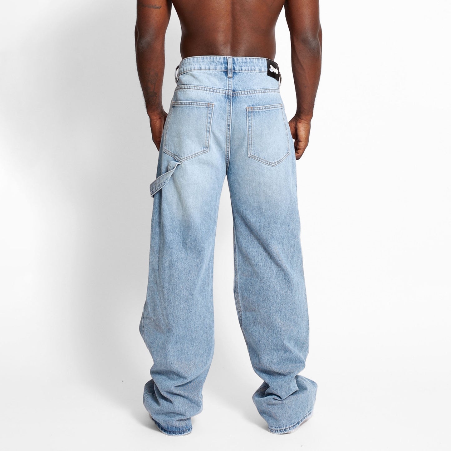 Jean Denim Flare Hombre Azul Buds