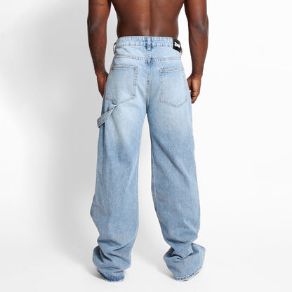 Jean Denim Flare Hombre Azul Buds