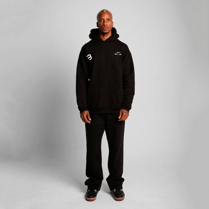 Buzo Hoodie Negro Tela Alto Gramaje 400G