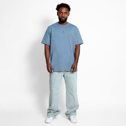 Camiseta Regular Hombre Azul Buds