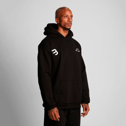 Buzo Hoodie Negro Tela Alto Gramaje 400G