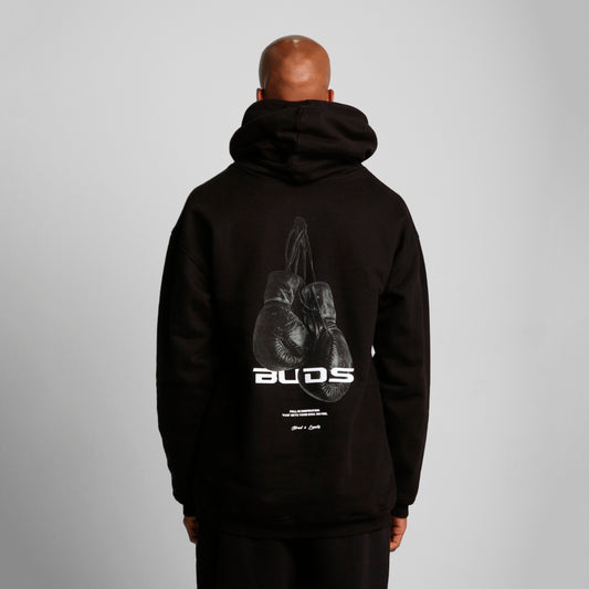 Buzo Hoodie Negro Tela Alto Gramaje 400G