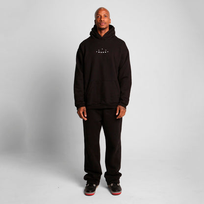 Buzo Hoodie Negro Tela Alto Gramaje 400G