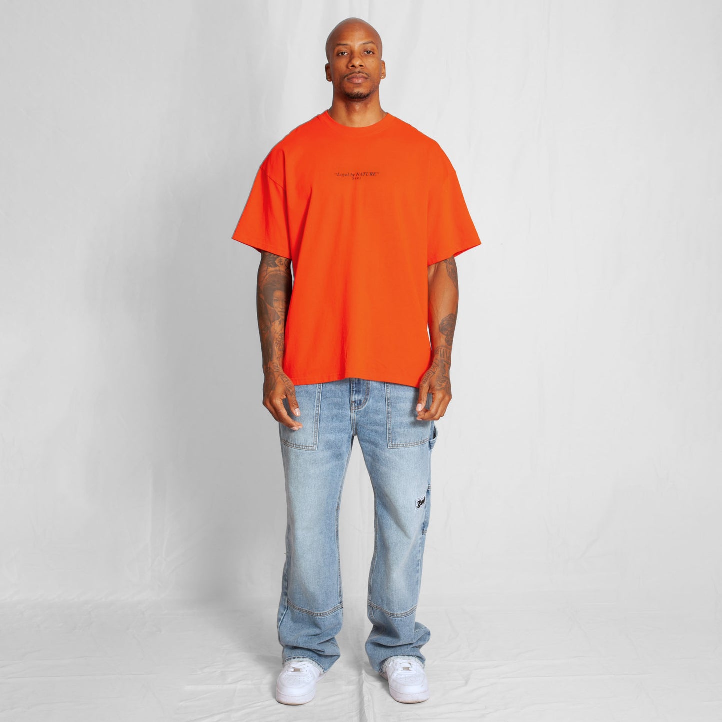Camiseta Oversize Hombre Roja Alto Gramaje 250G
