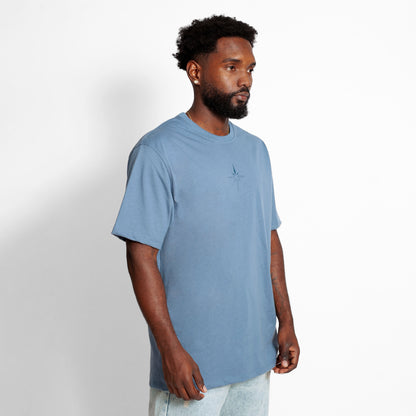 Camiseta Regular Hombre Azul Buds