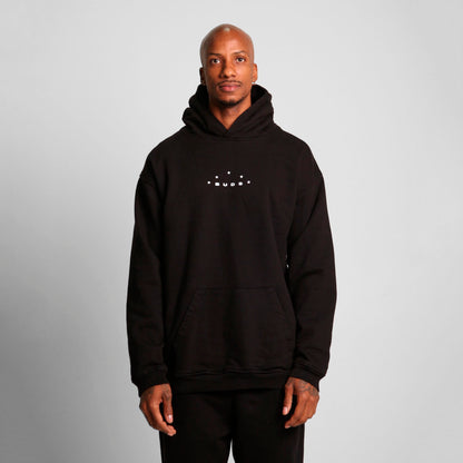 Buzo Hoodie Negro Tela Alto Gramaje 400G