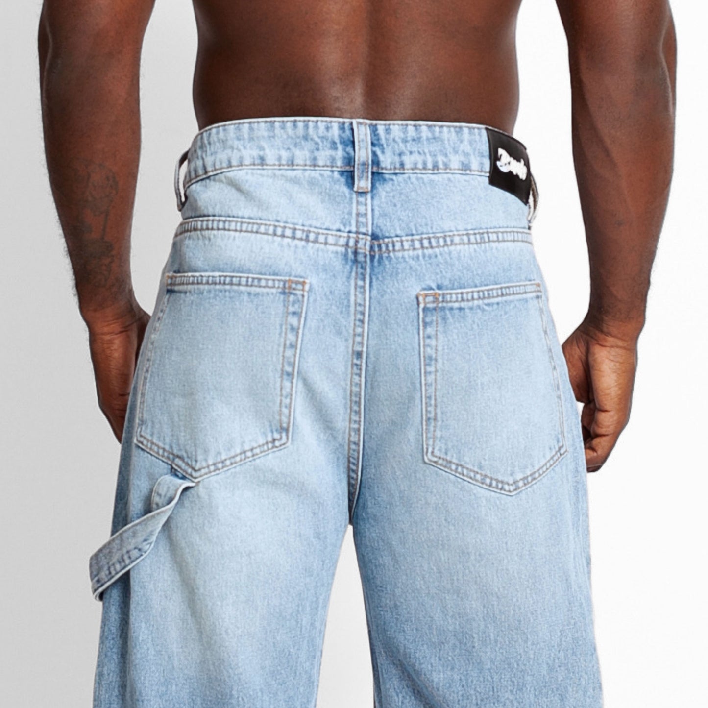 Jean Denim Flare Hombre Azul Buds