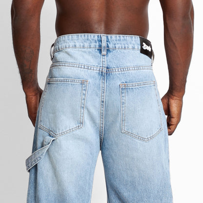 Jean Denim Flare Hombre Azul Buds