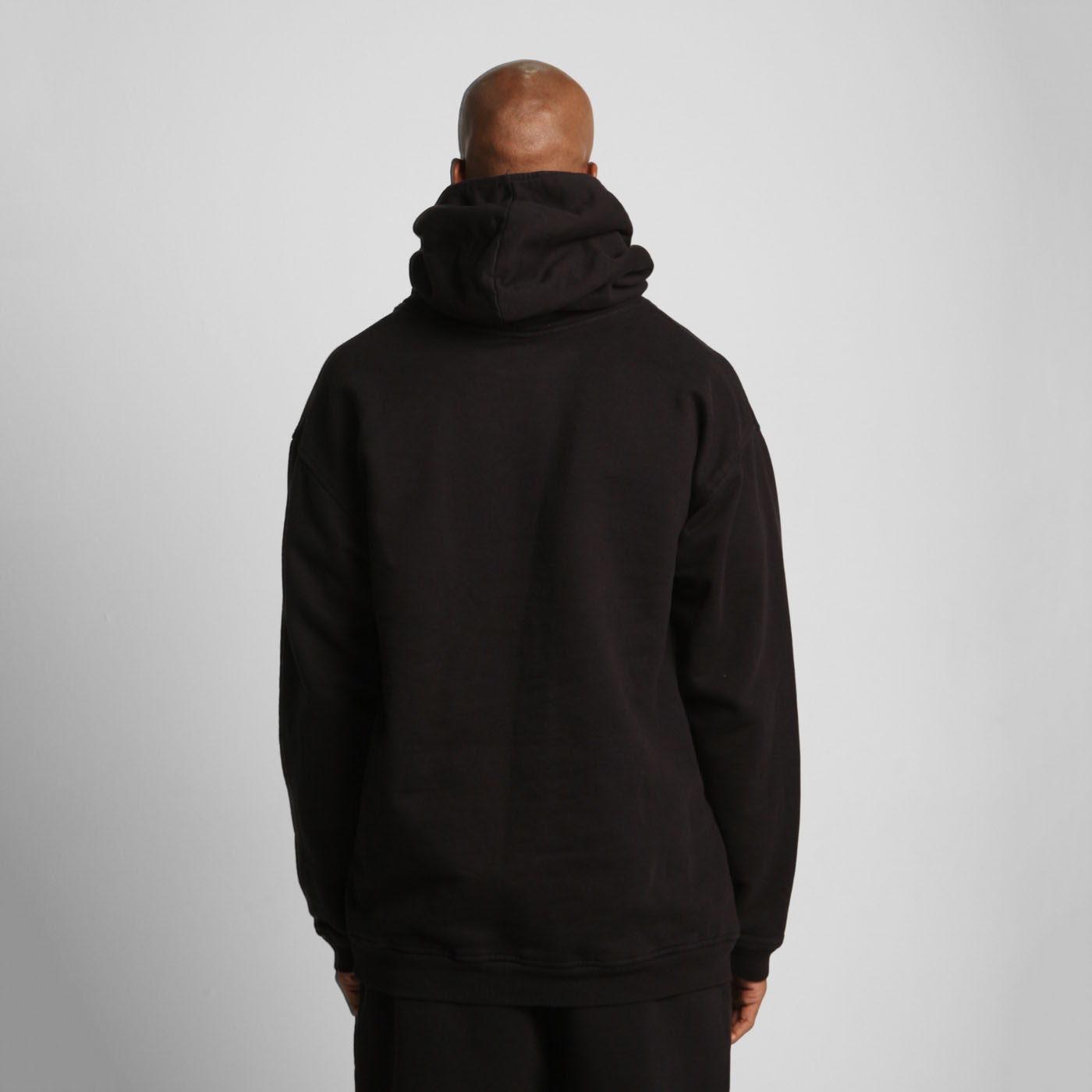 Buzo Hoodie Negro Tela Alto Gramaje 400G