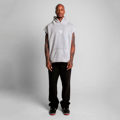 Chaleco Oversize Unisex Acid Wash Gris Buds