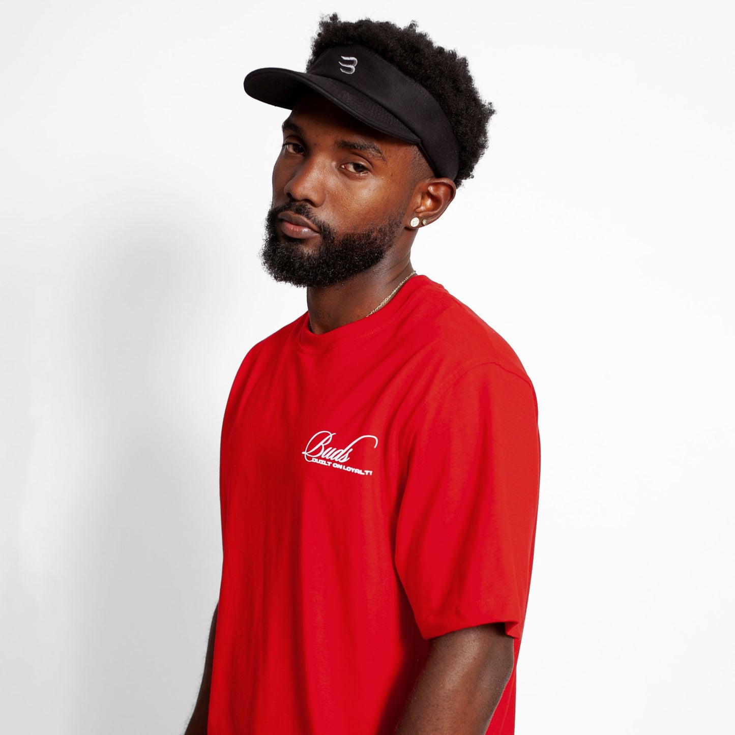 Camiseta Regular Hombre Roja Buds