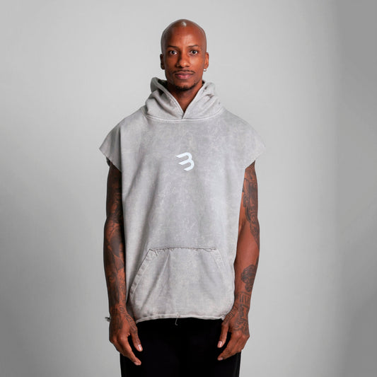 Chaleco Oversize Unisex Acid Wash Gris Buds