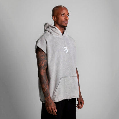 Chaleco Oversize Unisex Acid Wash Gris Buds