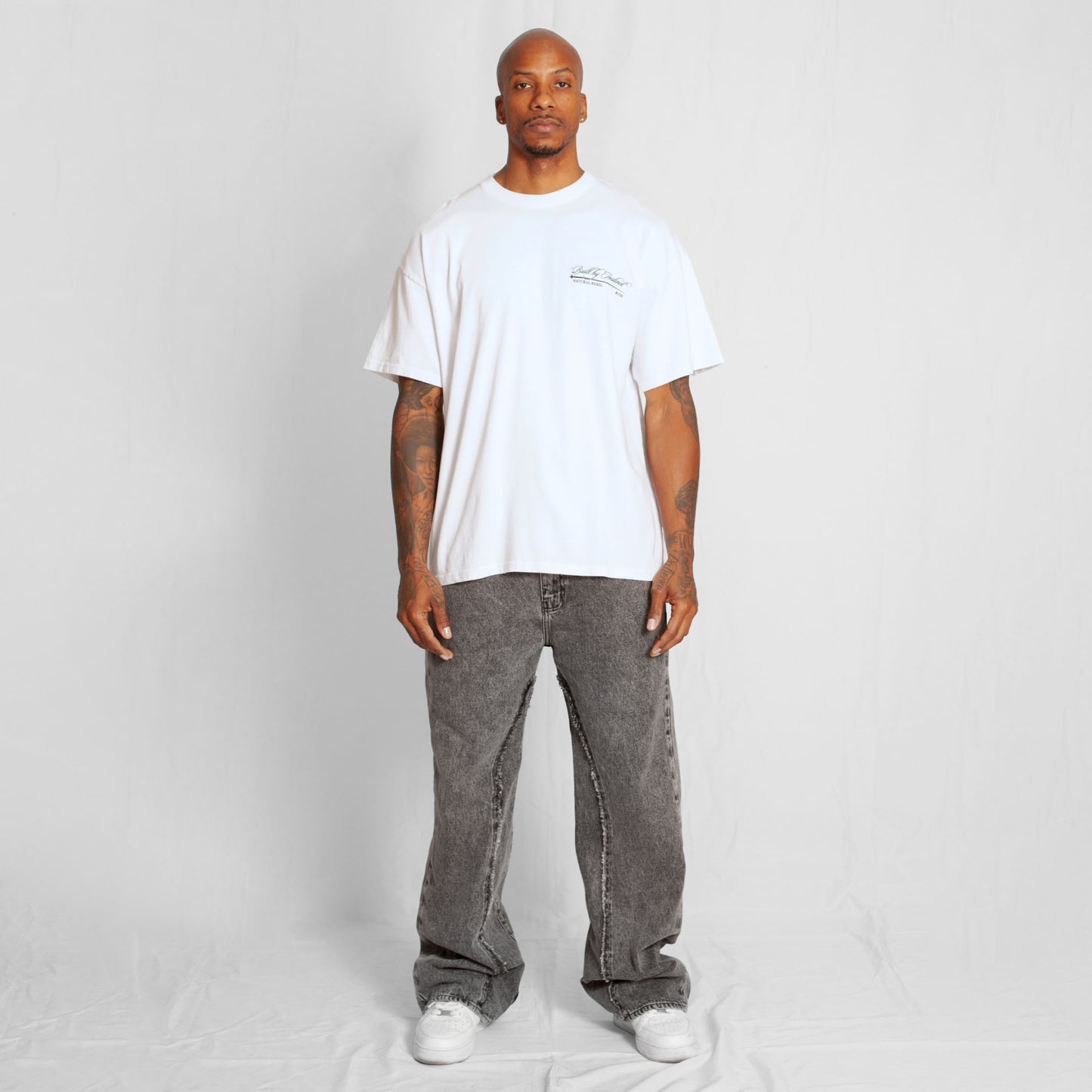 Camiseta Oversize Hombre Blanca Alto Gramaje 250G