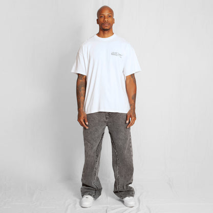 Camiseta Oversize Hombre Blanca Alto Gramaje 250G
