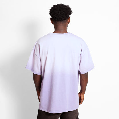 Camiseta Oversize Hombre Lila Degradé Alto Gramaje 250G