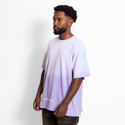 Camiseta Oversize Hombre Lila Degradé Alto Gramaje 250G
