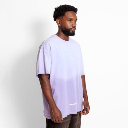 Camiseta Oversize Hombre Lila Degradé Alto Gramaje 250G