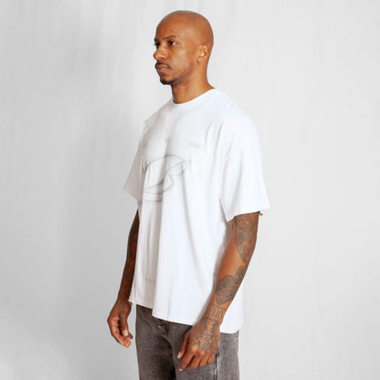 Camiseta Oversize Hombre Blanca Alto Gramaje 250G