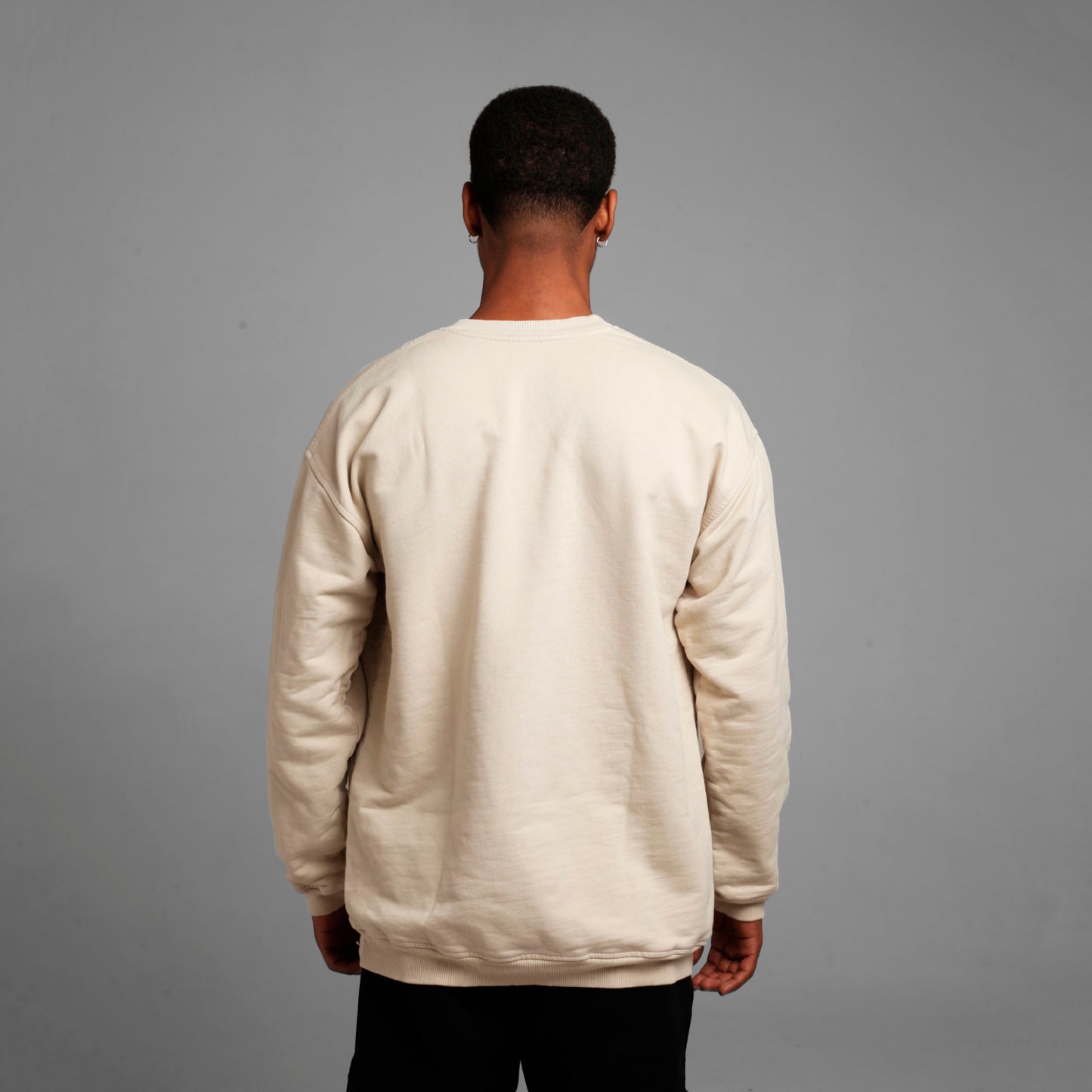 Buzo Crewneck Beige Tela Alto Gramaje 385G
