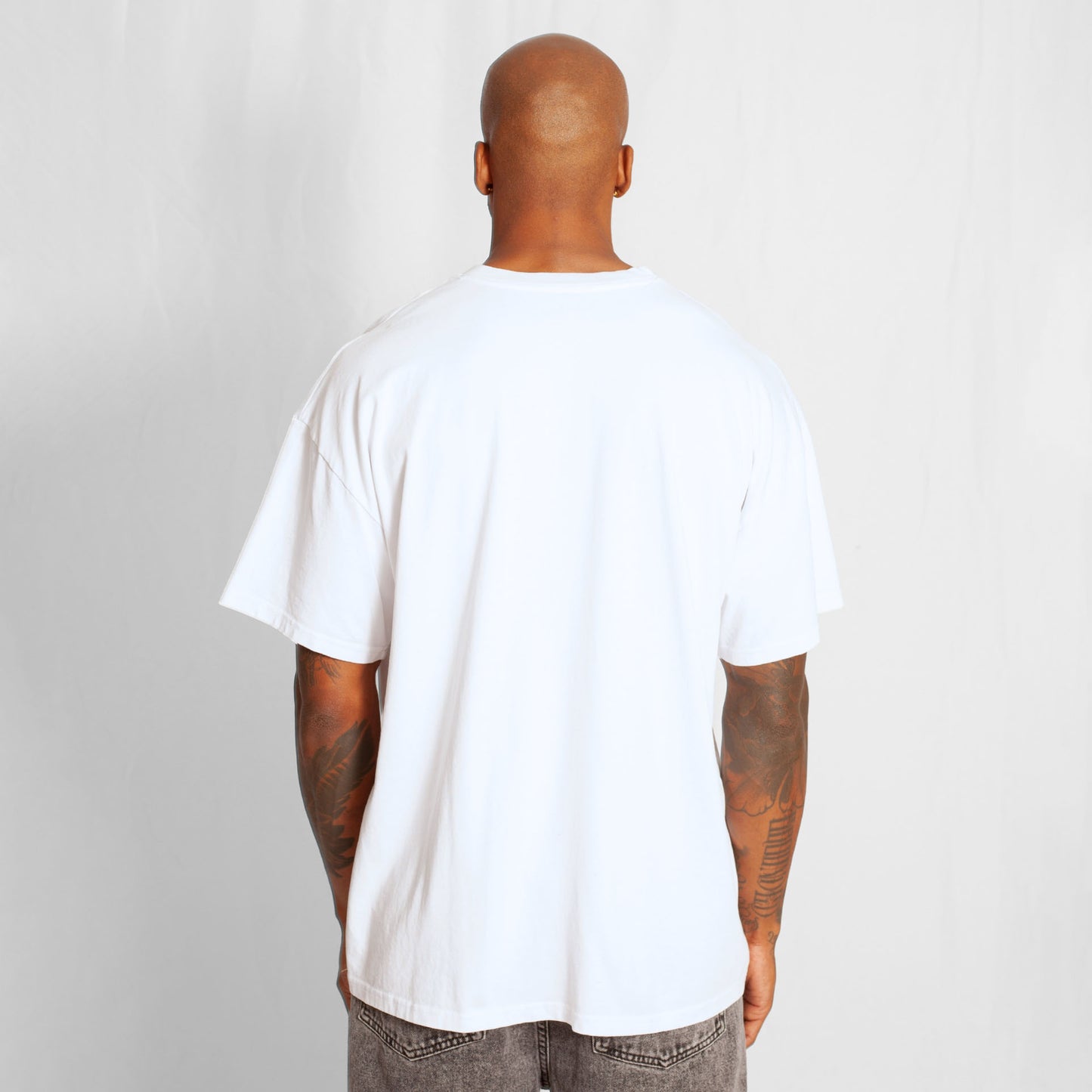 Camiseta Oversize Hombre Blanca Alto Gramaje 250G