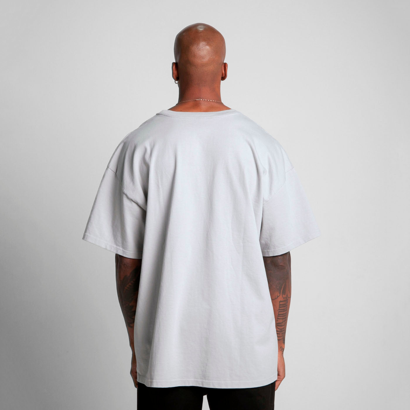 Camiseta Oversize Hombre Gris Alto Gramaje 300G