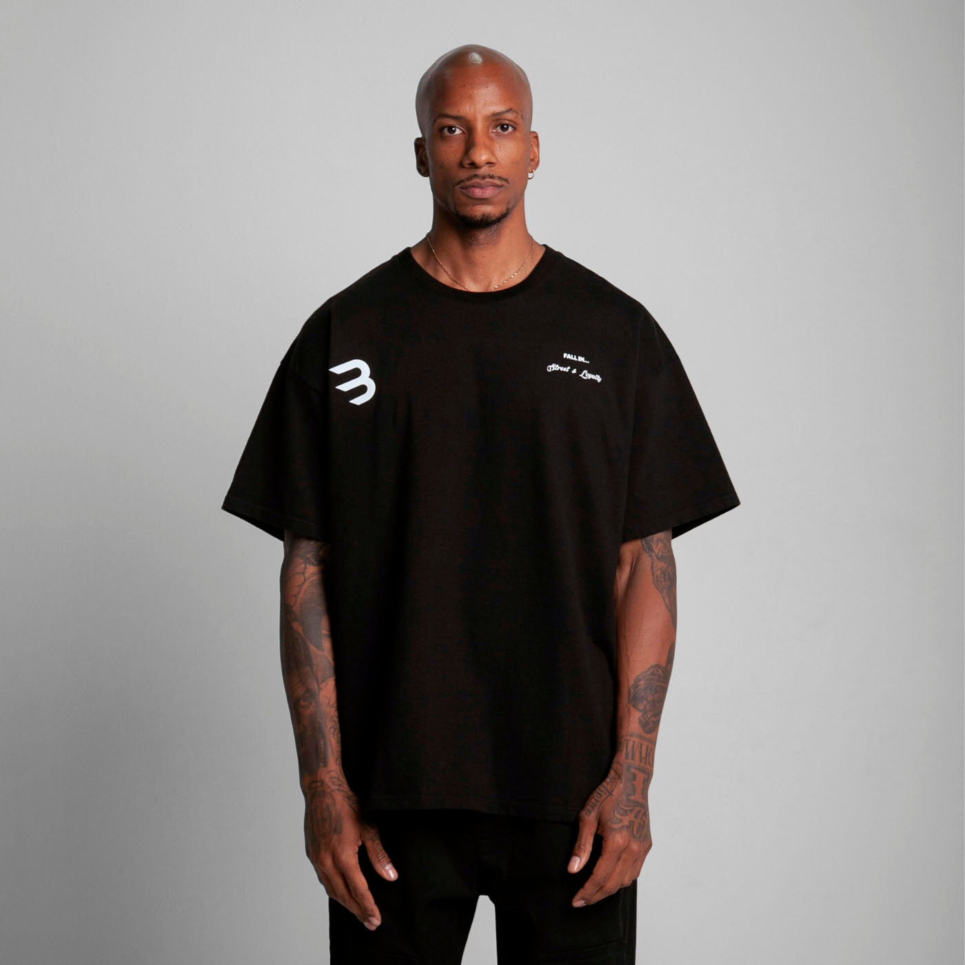 Camiseta Oversize Hombre Negra Alto Gramaje 300G