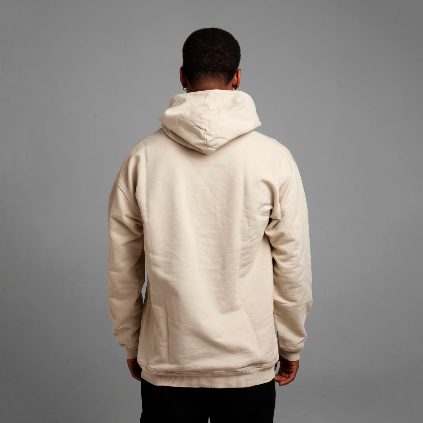 Buzo Hoodie Beige Tela Alto Gramaje 385 G