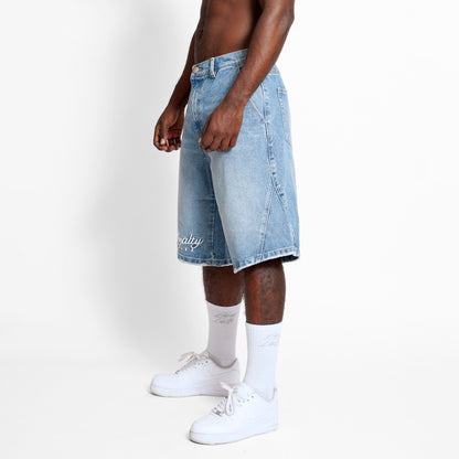 Bermuda Denim Baggy Hombre Azul Buds