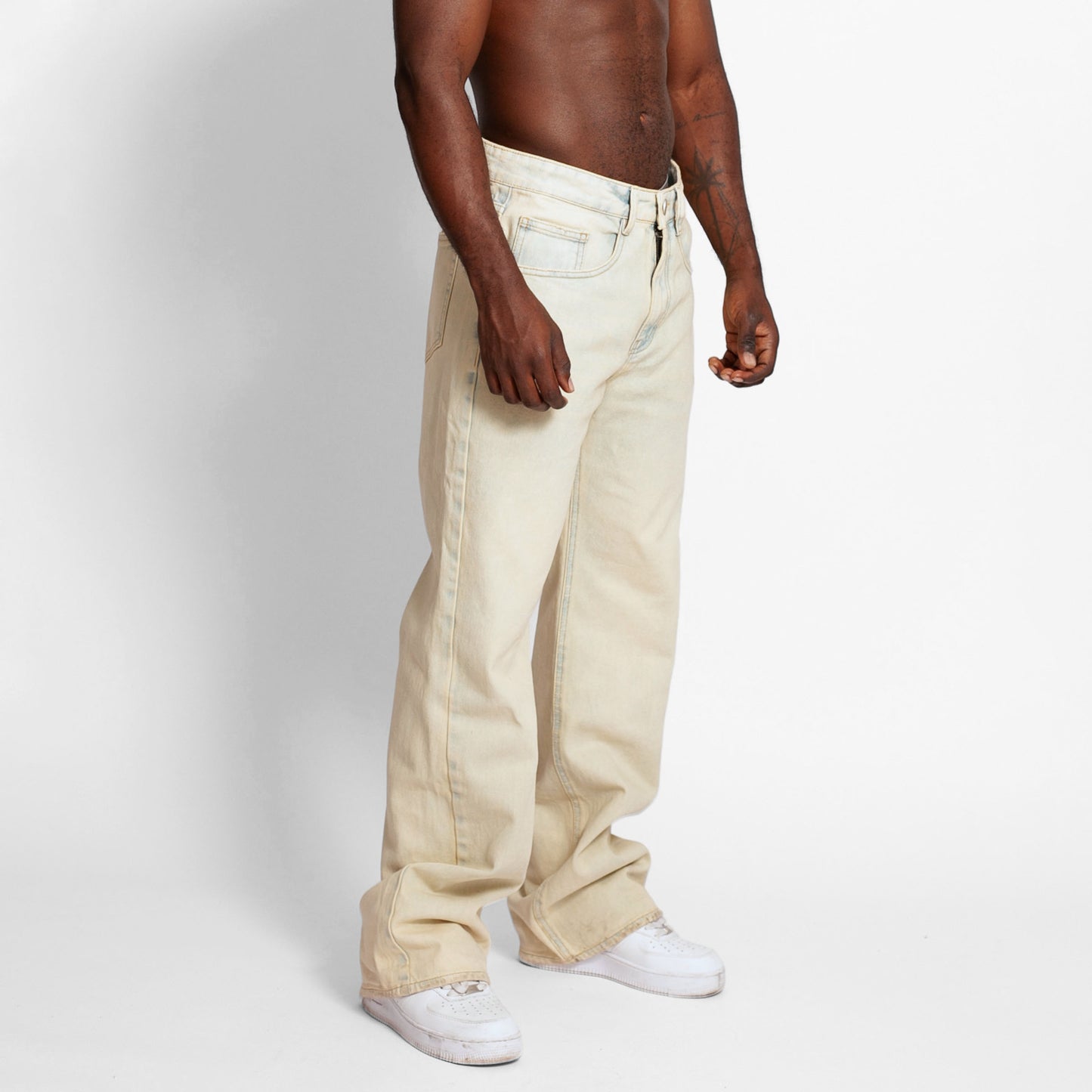 Jean Denim Flare Hombre Dirty Buds