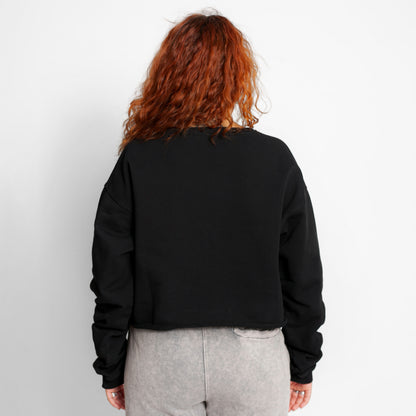 Buzo Crop Top Oversize Mujer Negro Buds