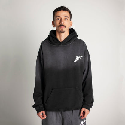 Buzo Hoodie Gris Degradé Tela Alto Gramaje 400G