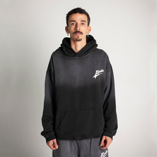Buzo Hoodie Gris Degradé Tela Alto Gramaje 400G