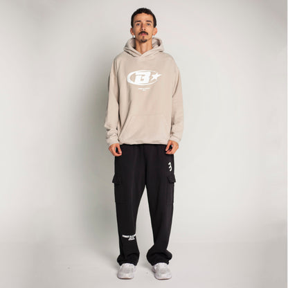 Buzo Hoodie Beige Tela Alto Gramaje 400G