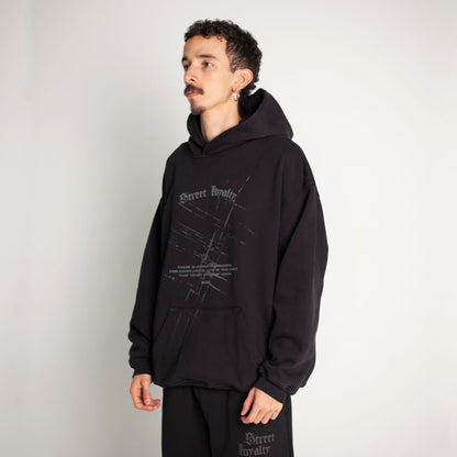 Buzo Hoodie Negro Tela Alto Gramaje 400G